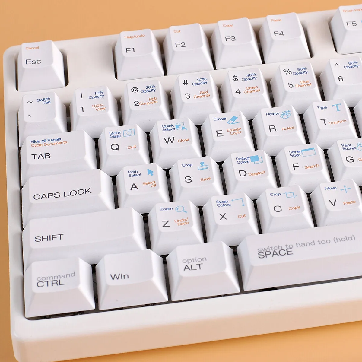 134 Keys AI Theme Keycap Set Cherry Profile PBT Sublimation White Keycaps for DIY Mechanical Keyboards