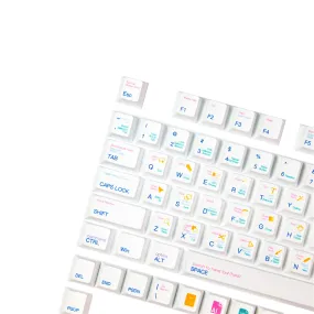 134 Keys AI Theme Keycap Set Cherry Profile PBT Sublimation White Keycaps for DIY Mechanical Keyboards