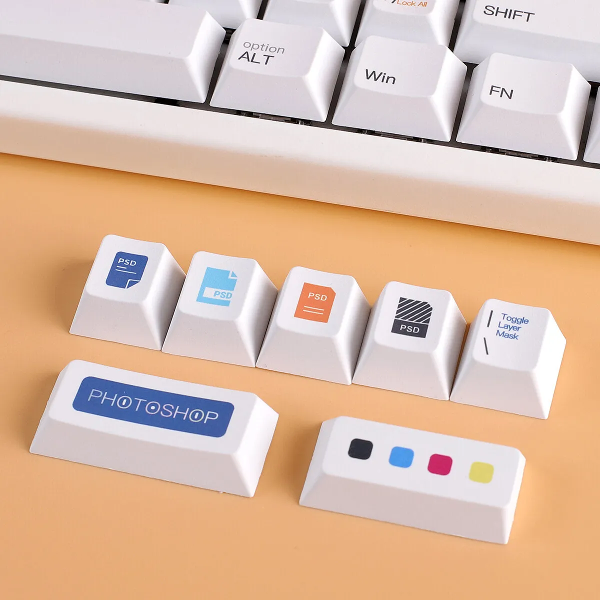134 Keys AI Theme Keycap Set Cherry Profile PBT Sublimation White Keycaps for DIY Mechanical Keyboards