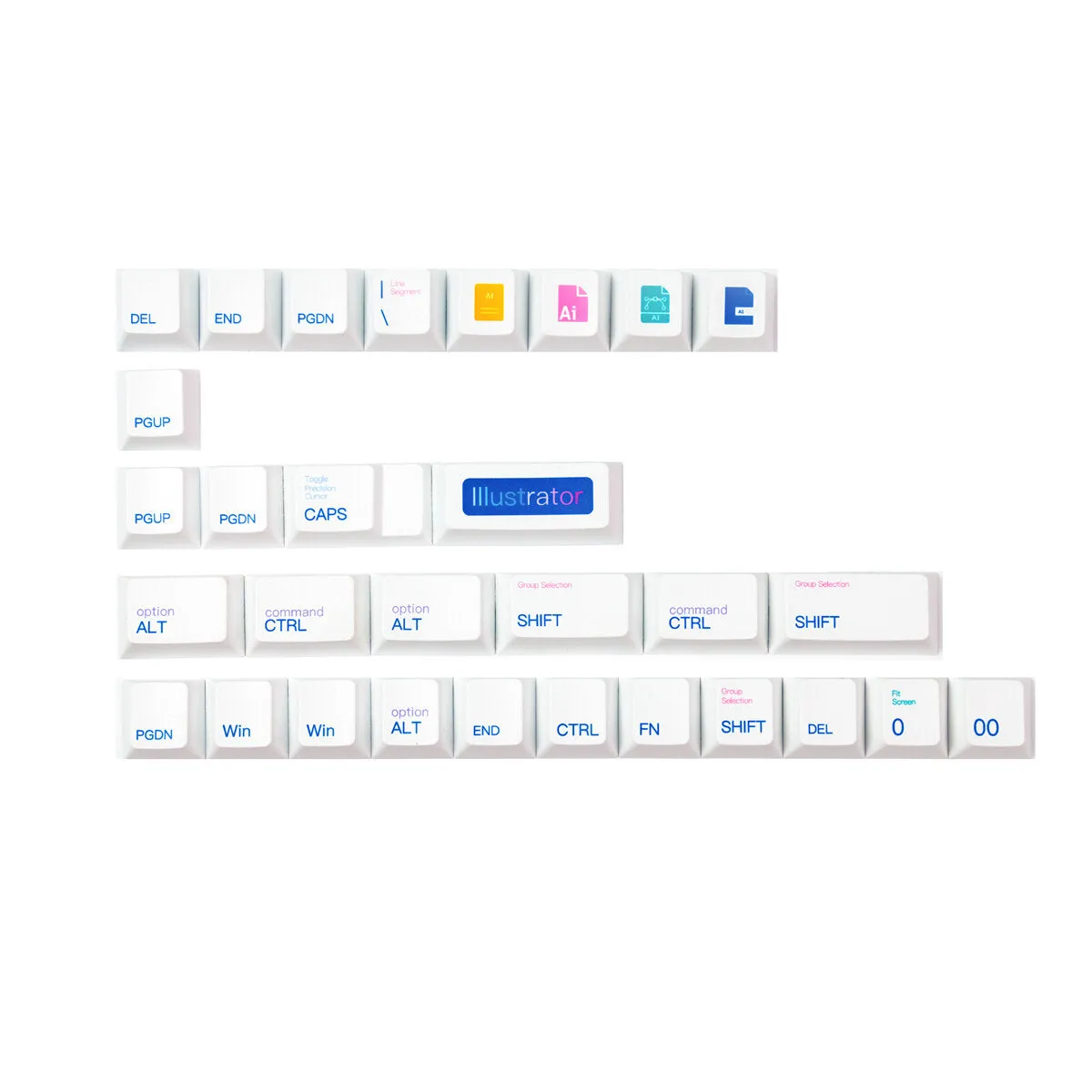 134 Keys AI Theme Keycap Set Cherry Profile PBT Sublimation White Keycaps for DIY Mechanical Keyboards