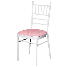 5 pcs/pk Velvet Spandex Chiavari Seat Pad Cover - Dusty Rose/Mauve