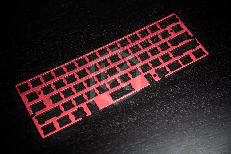 60% Aluminum Mechanical Keyboard Plate support Gh60 poker1/2/3 silver red gold purple black color