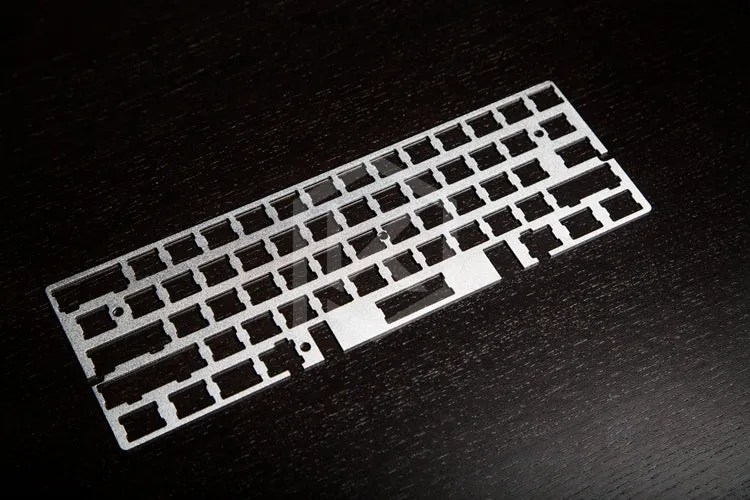 60% Aluminum Mechanical Keyboard Plate support Gh60 poker1/2/3 silver red gold purple black color