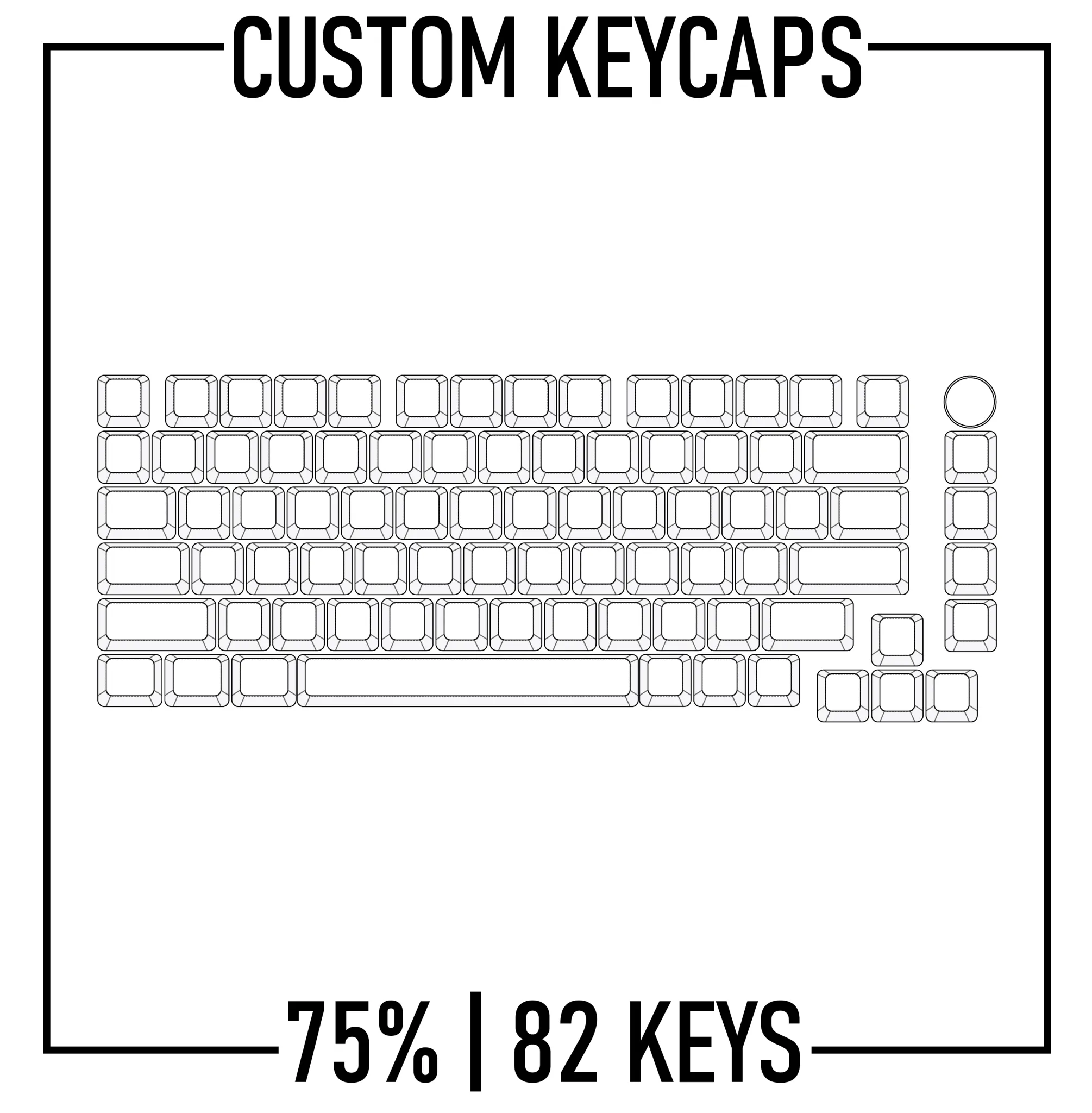 75% Custom Keycaps Set ( ANSI | 82 Keys )