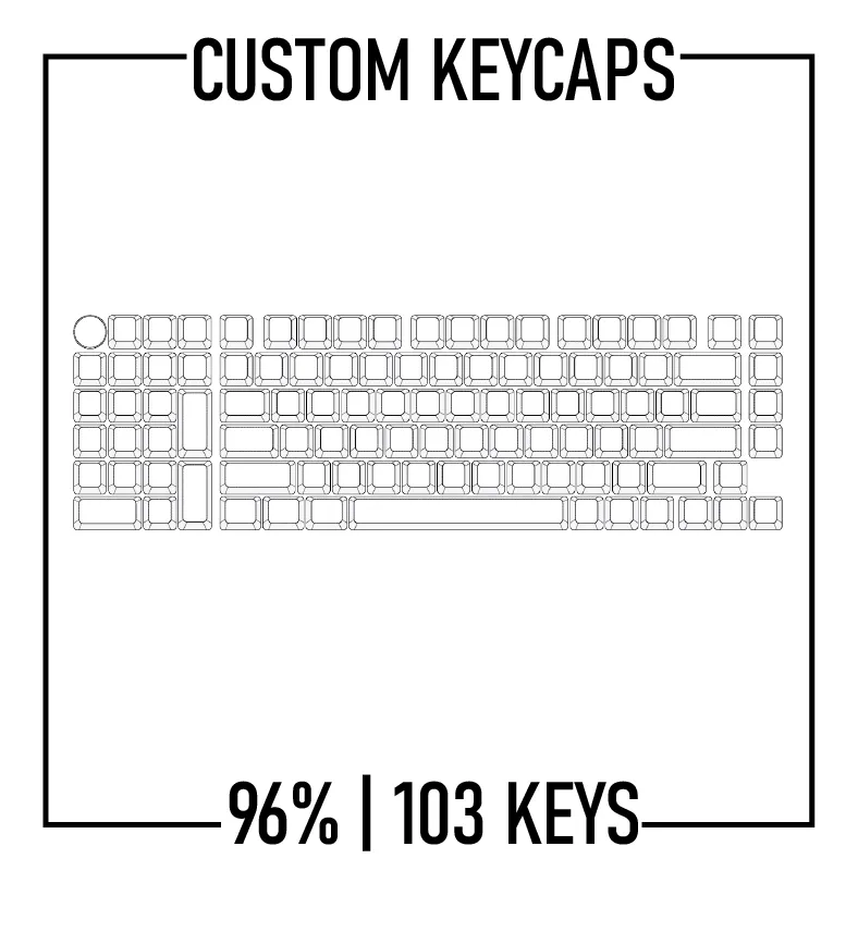 96% Custom Keycaps Set ( ANSI | 103 Keys )