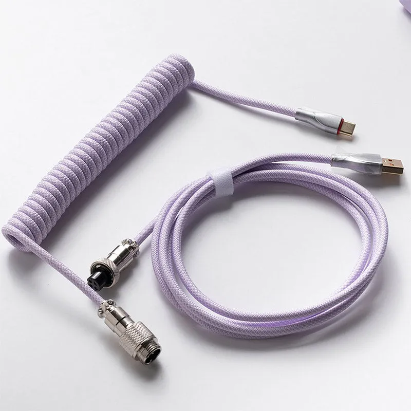ACGAM Custom Coiled Aviator Cable USB-C Light Purple