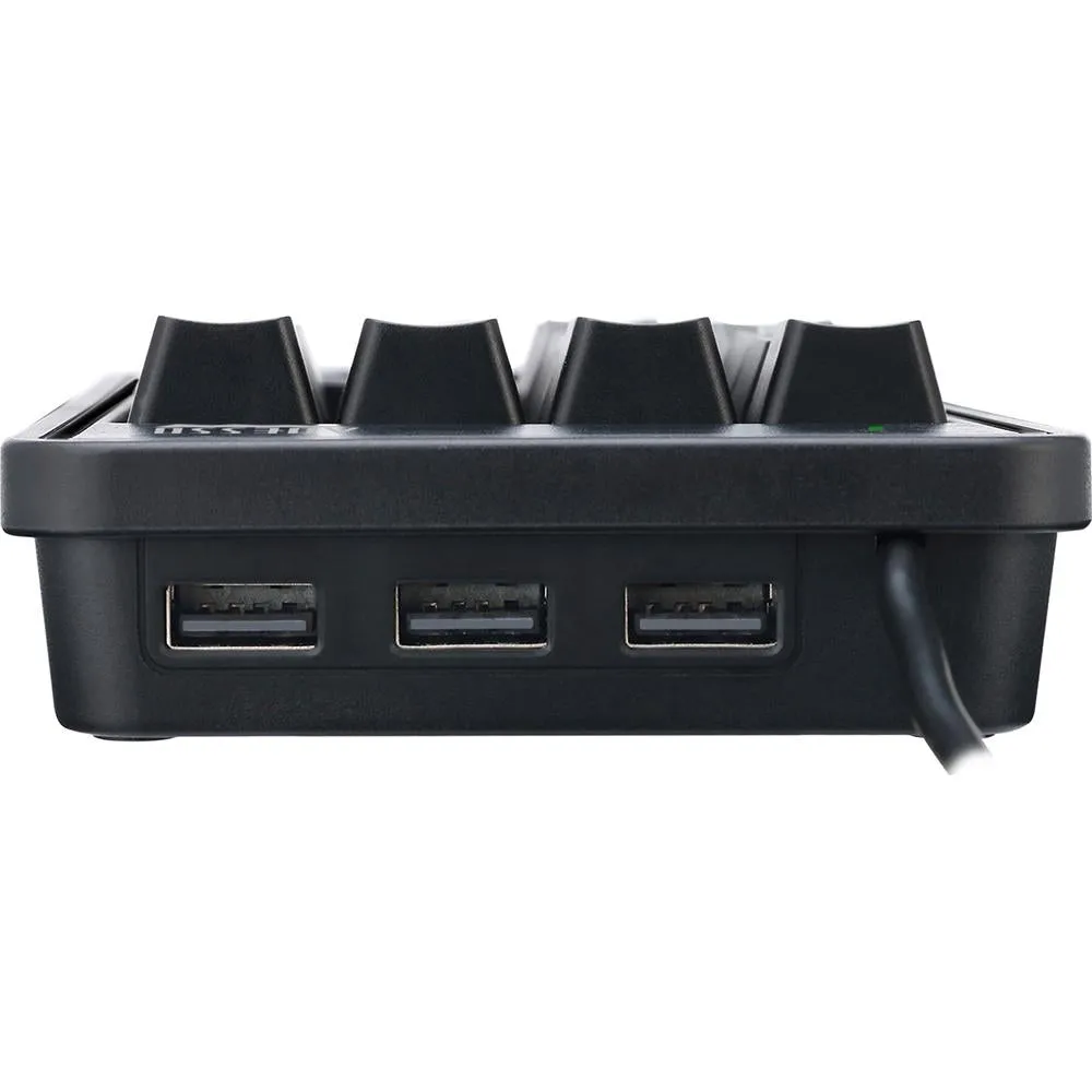 Adesso AKB-600HB -19-Key Mechanical Keypad with 3-Port USB Hub