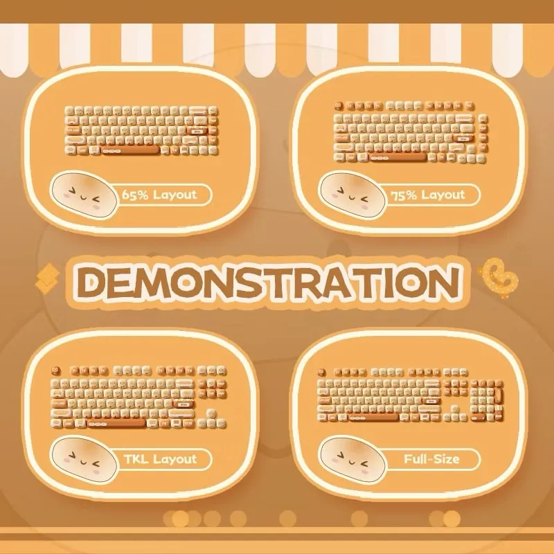 Akko Steam Bun Wonderland Mog Design 138pcs Keycaps