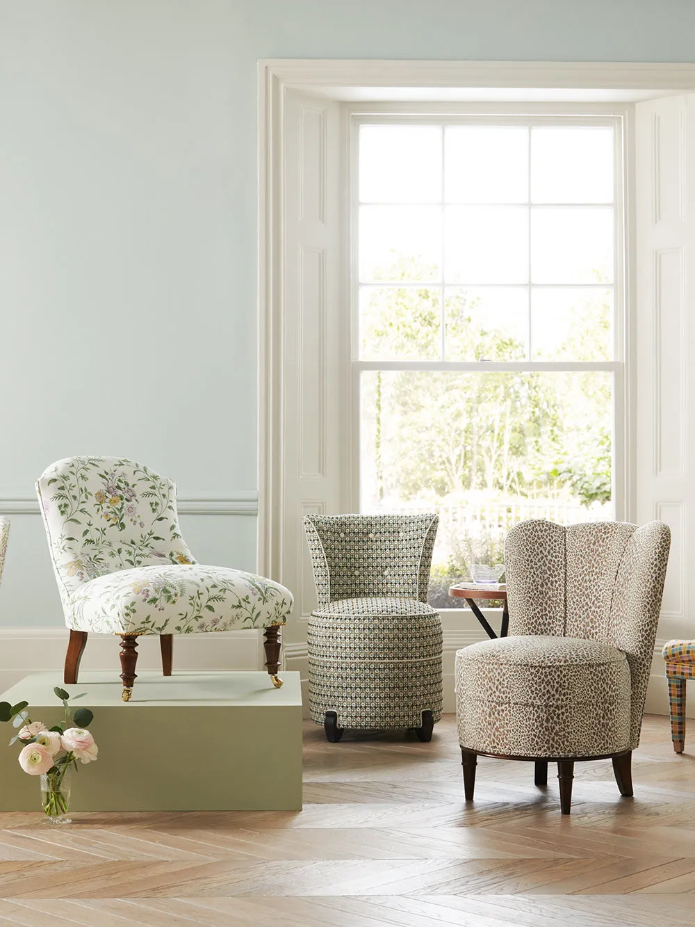 Alice Chair in Bagatelle Weave Walnut/Ivory