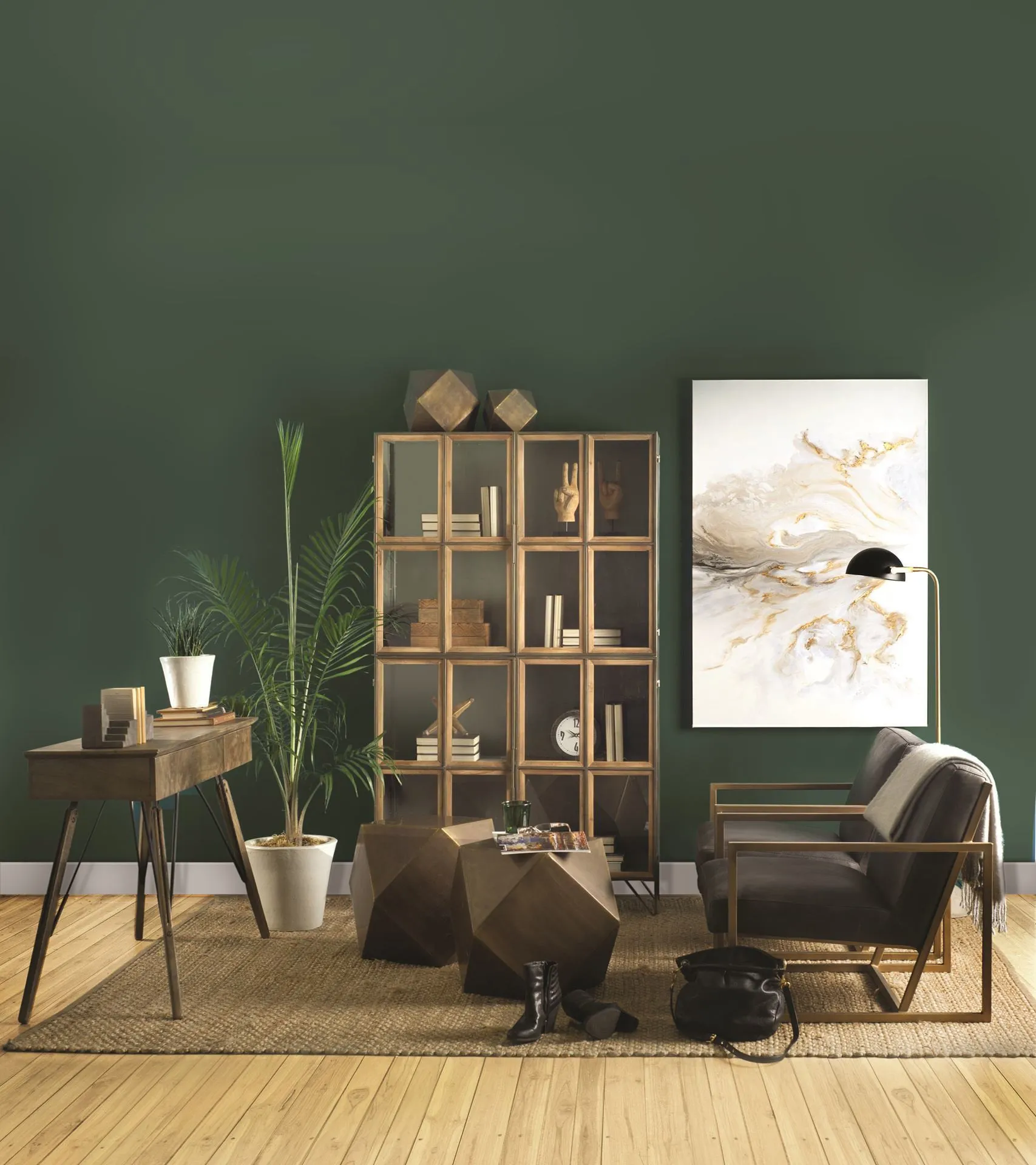 Armelle Accent Chair | Black Leather