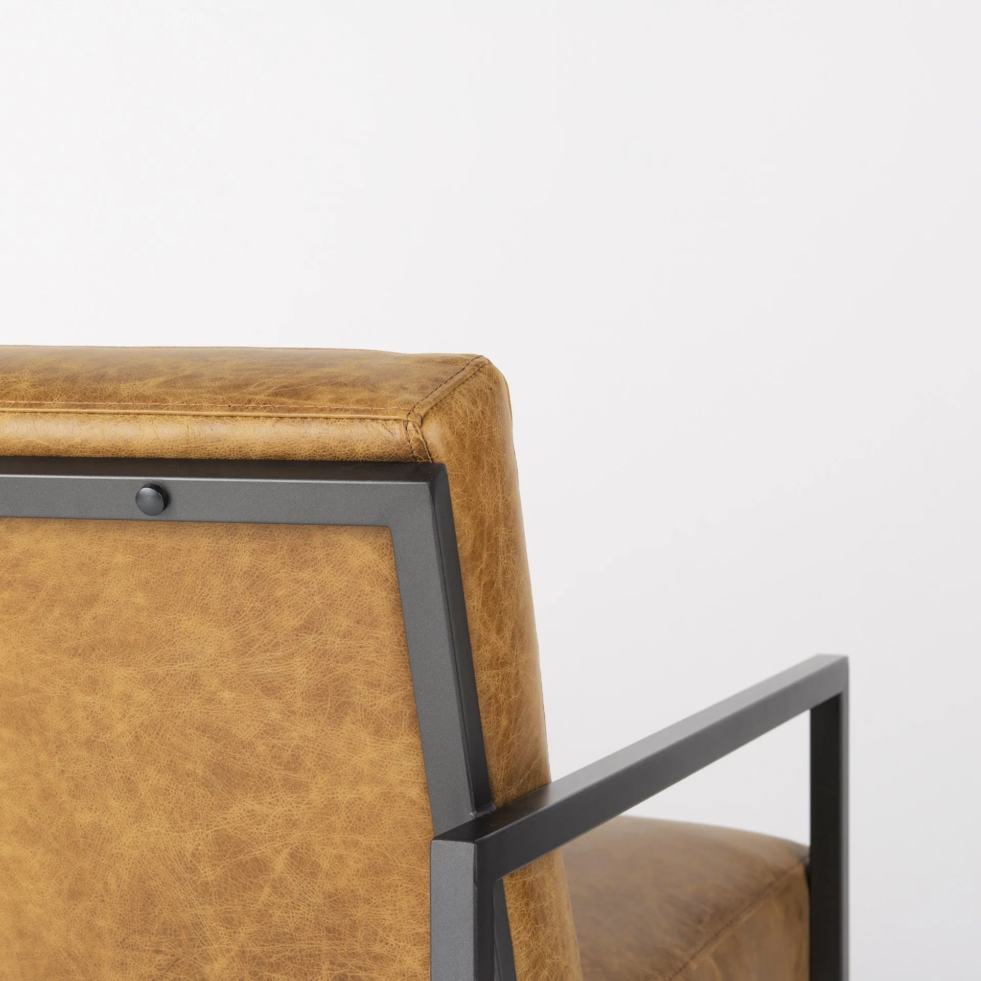 Armelle Accent Chair | Brown Leather