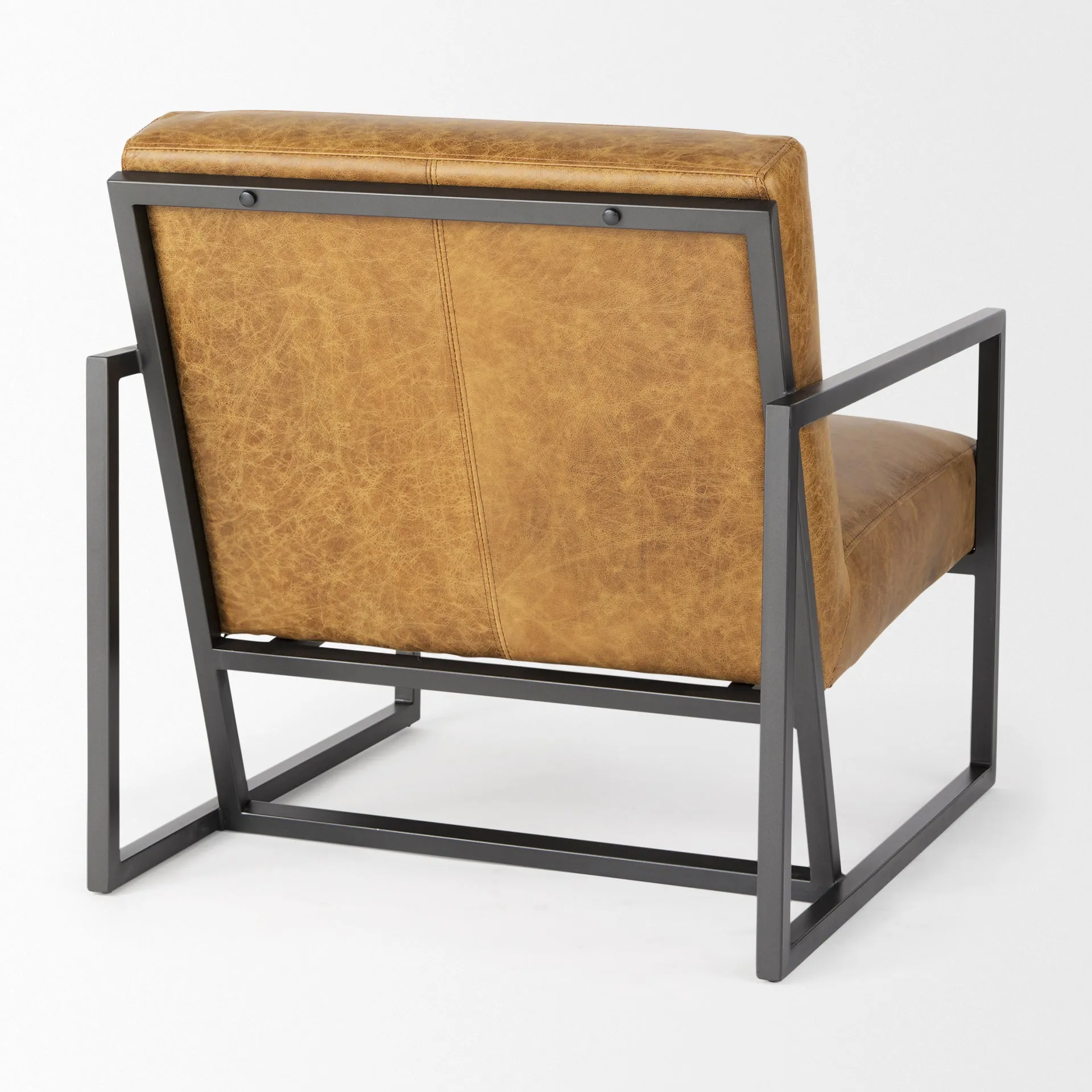 Armelle Accent Chair | Brown Leather