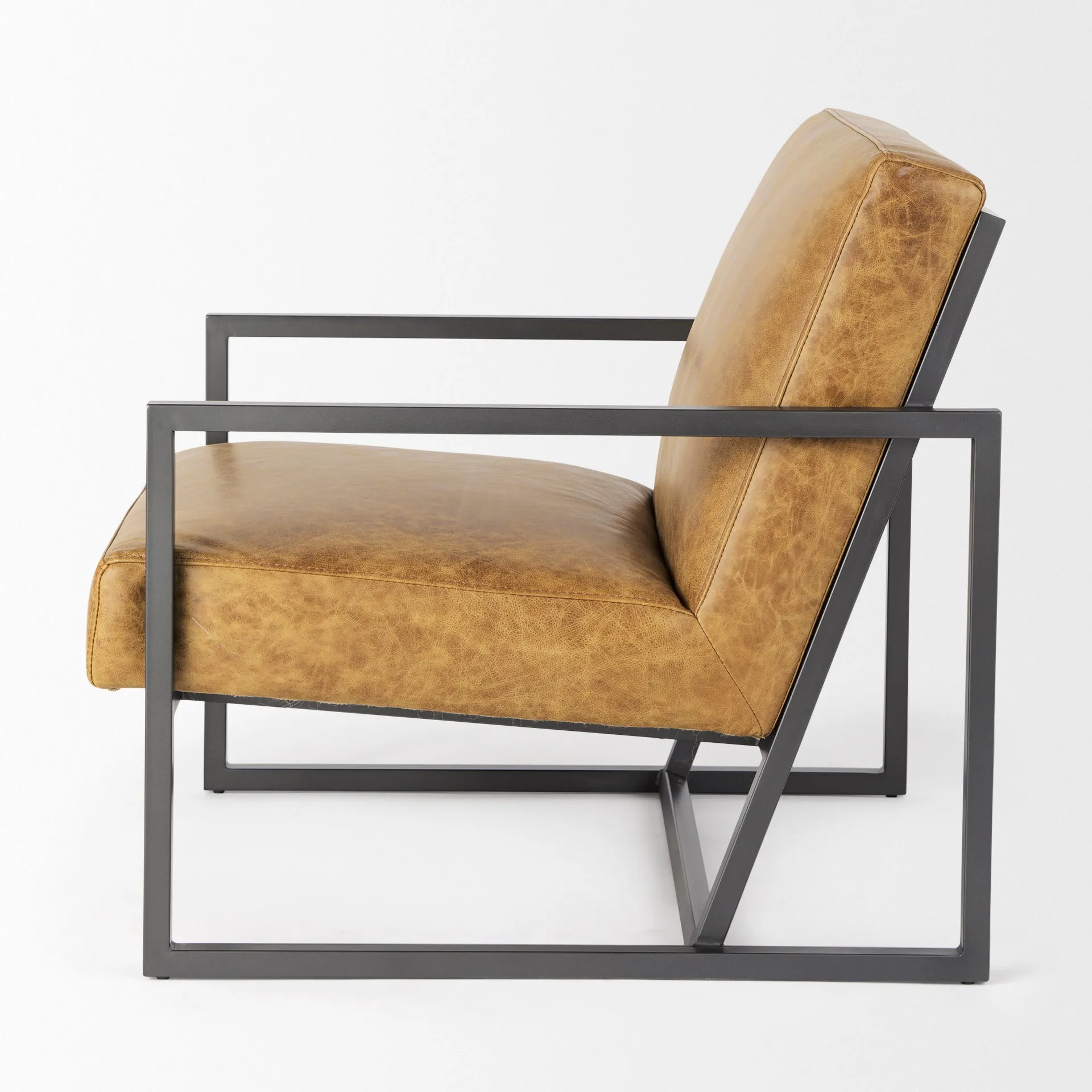 Armelle Accent Chair | Brown Leather