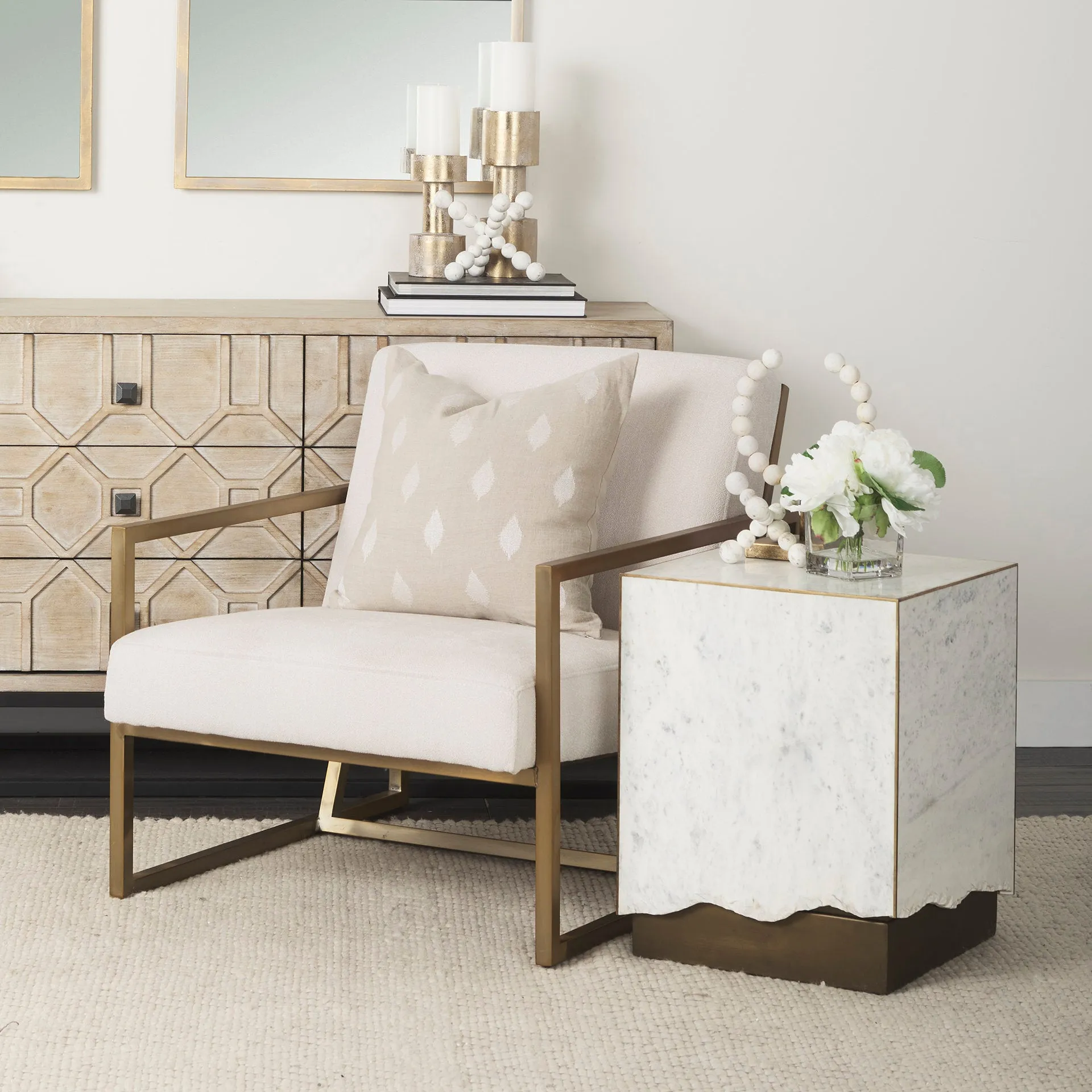 Armelle Accent Chair | Cream