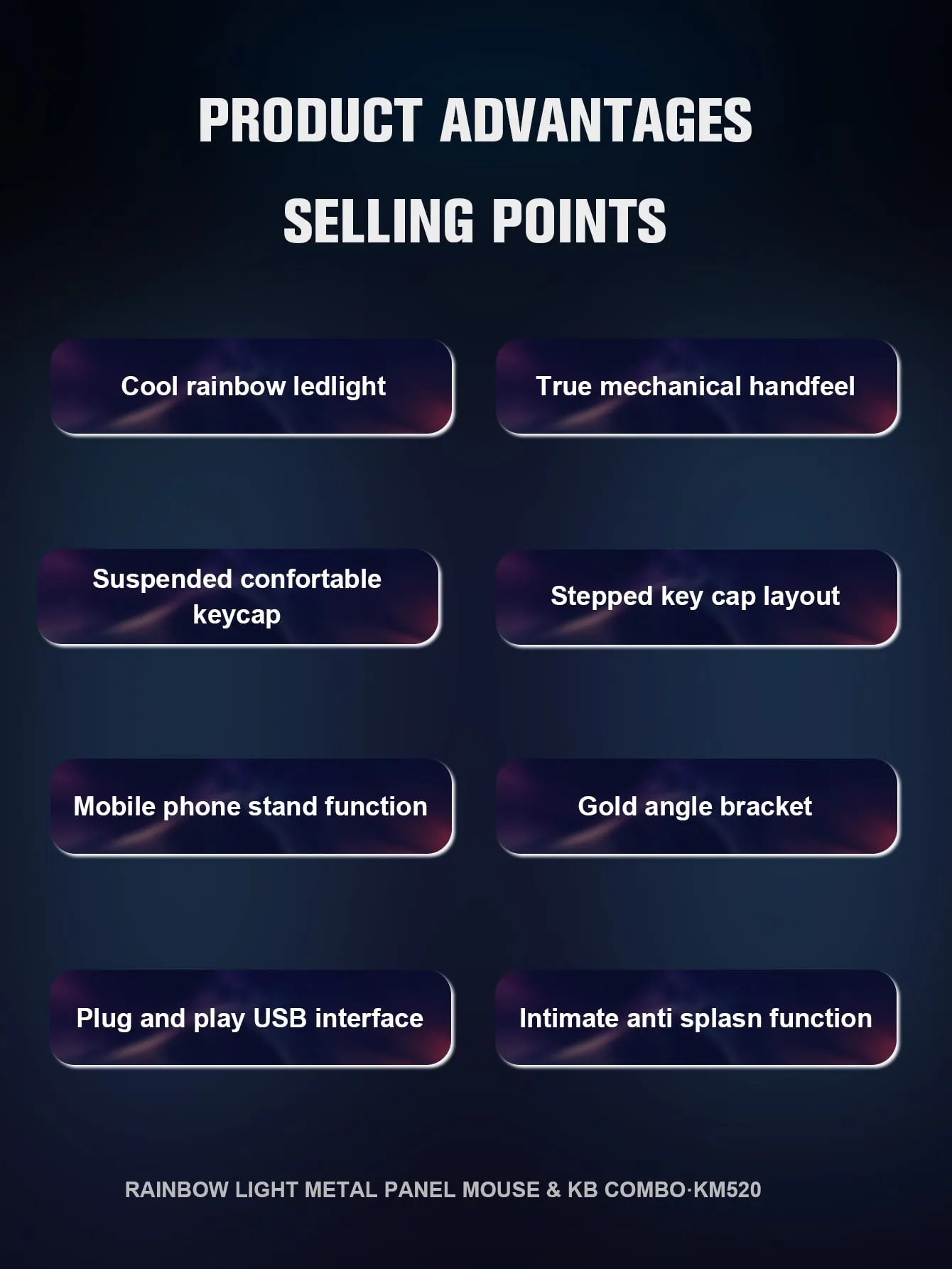 Backlit Mechanical Keyboard And Mouse Set, Ergonomic Design, Compatible