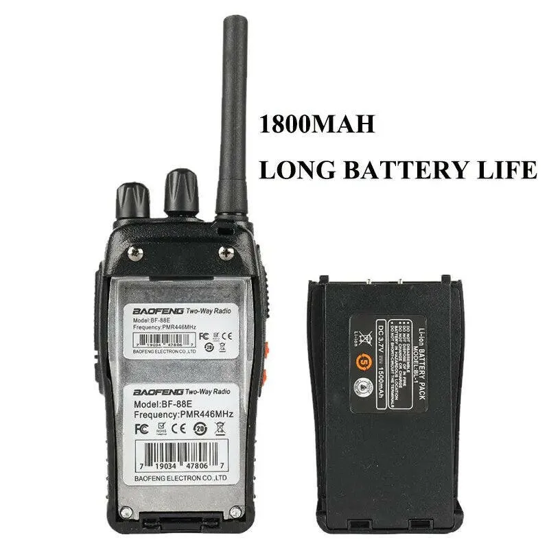 Baofeng BF-88E PMR Handheld Intercom Communicator Long-Distance Conversation 16 Channel Walkie Talkie 446MHz Home Hotel Radio