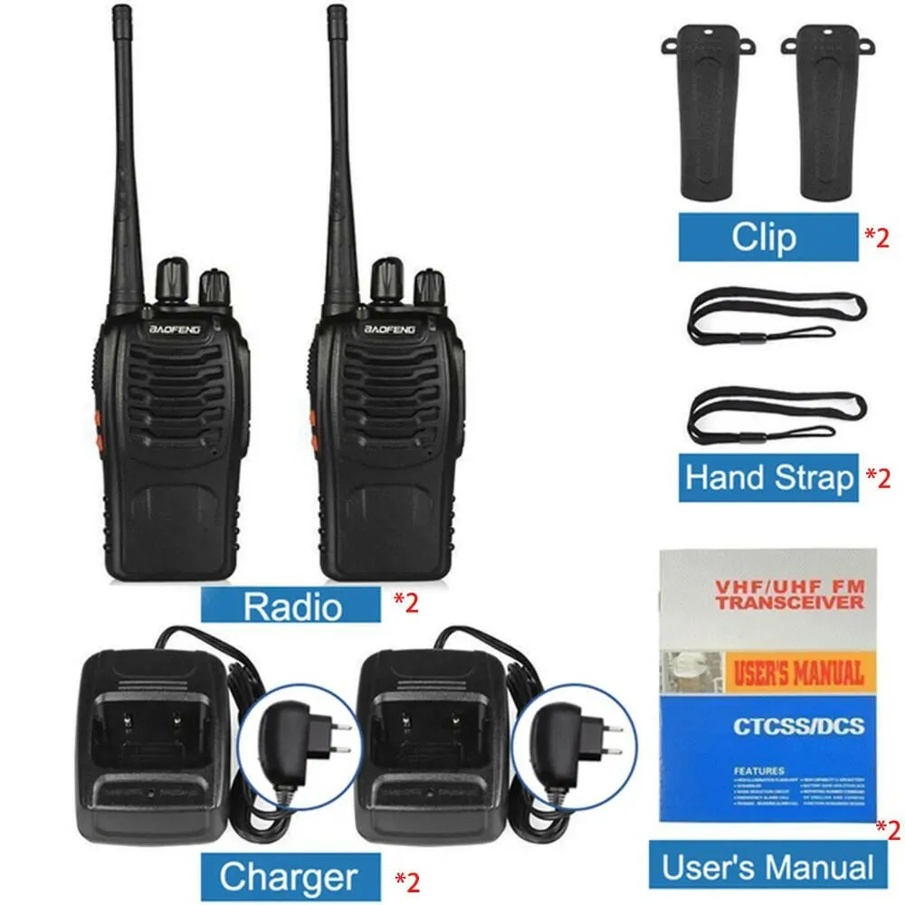 Baofeng BF-88E PMR Handheld Intercom Communicator Long-Distance Conversation 16 Channel Walkie Talkie 446MHz Home Hotel Radio