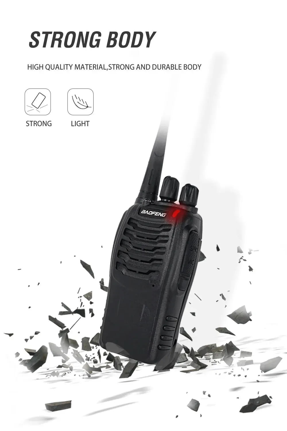 Baofeng BF-88E PMR Handheld Intercom Communicator Long-Distance Conversation 16 Channel Walkie Talkie 446MHz Home Hotel Radio