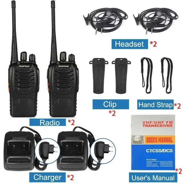 Baofeng BF-88E PMR Handheld Intercom Communicator Long-Distance Conversation 16 Channel Walkie Talkie 446MHz Home Hotel Radio