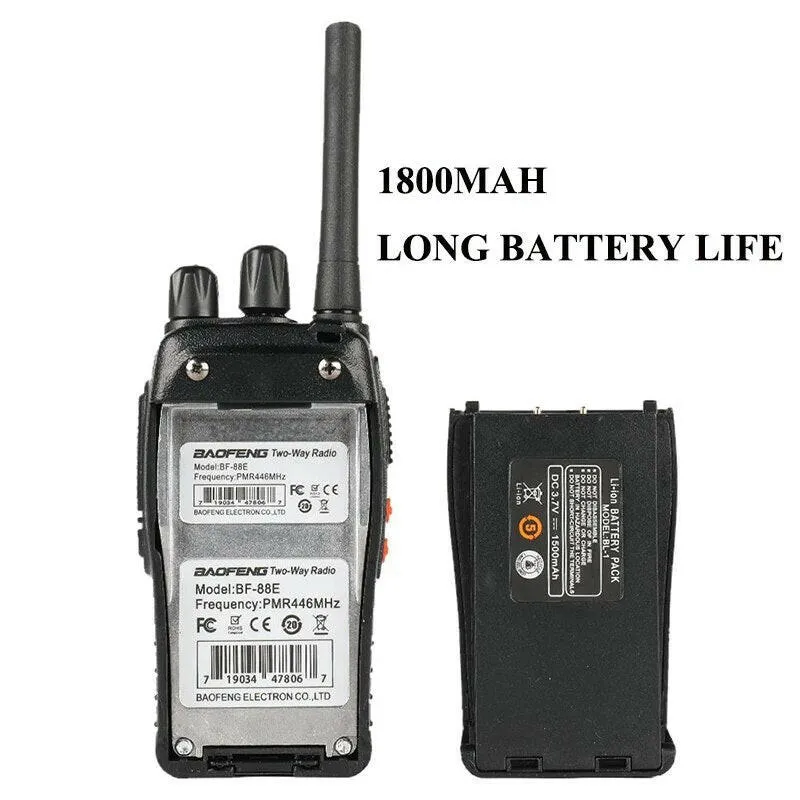Baofeng BF-88E PMR Handheld Intercom Communicator Long-Distance Conversation 16 Channel Walkie Talkie 446MHz Home Hotel Radio