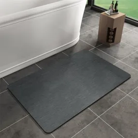 Bath Mat Rug, Rubber Non-Slip Quick Dry Absorbent Thin Bathroom Rugs Fit Under Door Bathroom Floor Mats-Shower Rug for in Front of Bathtub, Sink, Shower Room(Navy Blue,17"x59")
