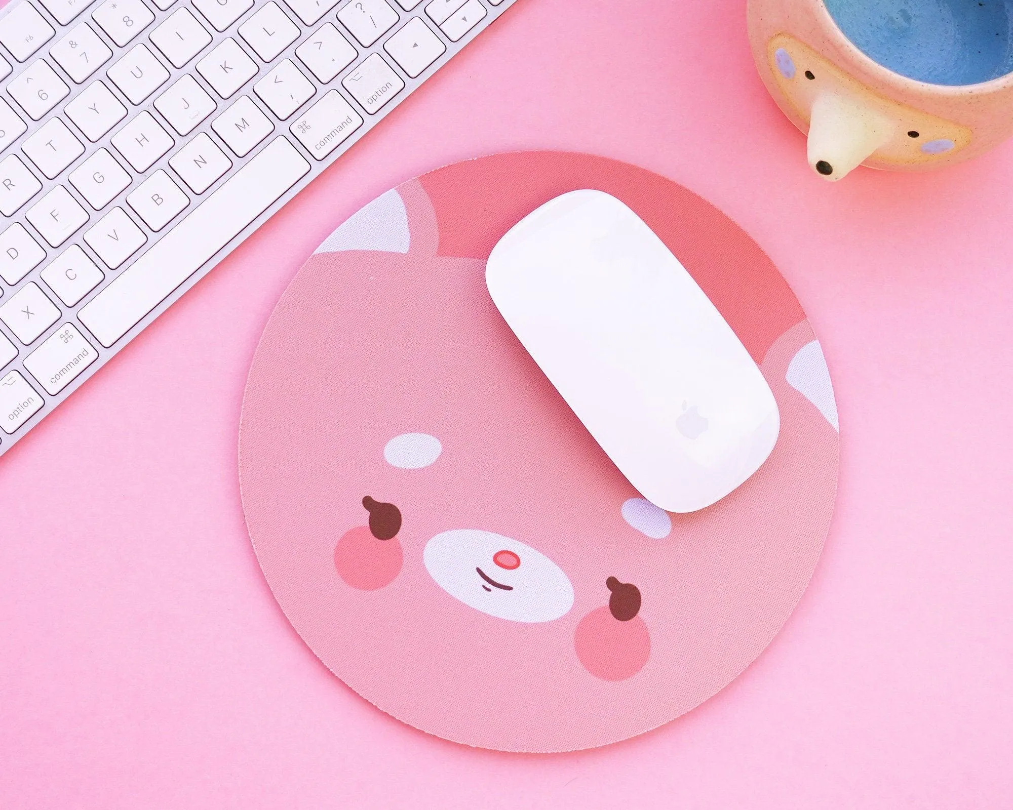 Bear Mouse Pad | Cosy Nature Desk Mat | Cute Forest Aesthetic Workspace Decor
