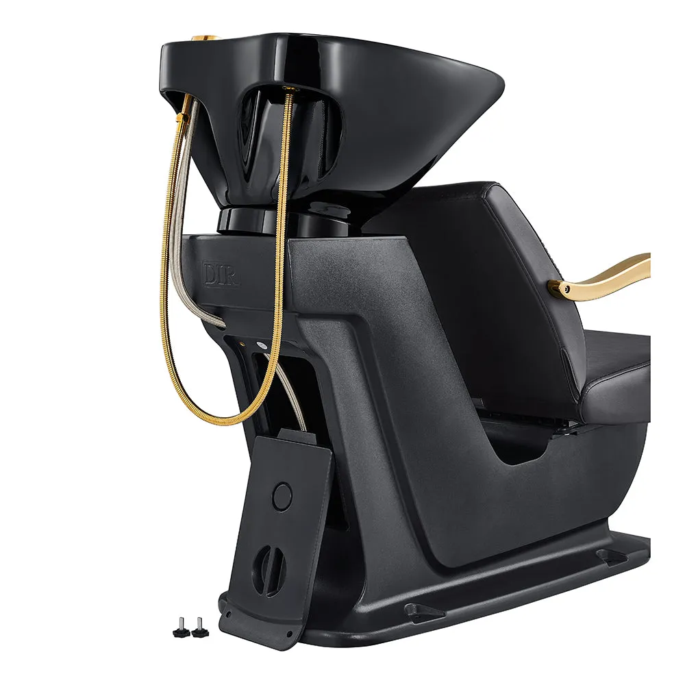 Beckman Gold Salon Shampoo Unit with Adjustable Seat