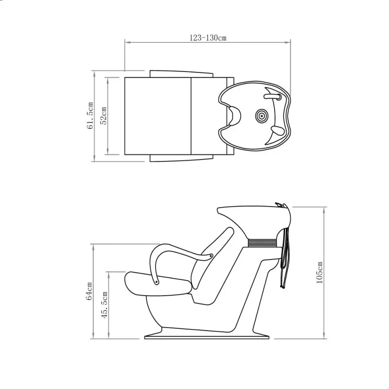 Beckman Gold Salon Shampoo Unit with Adjustable Seat