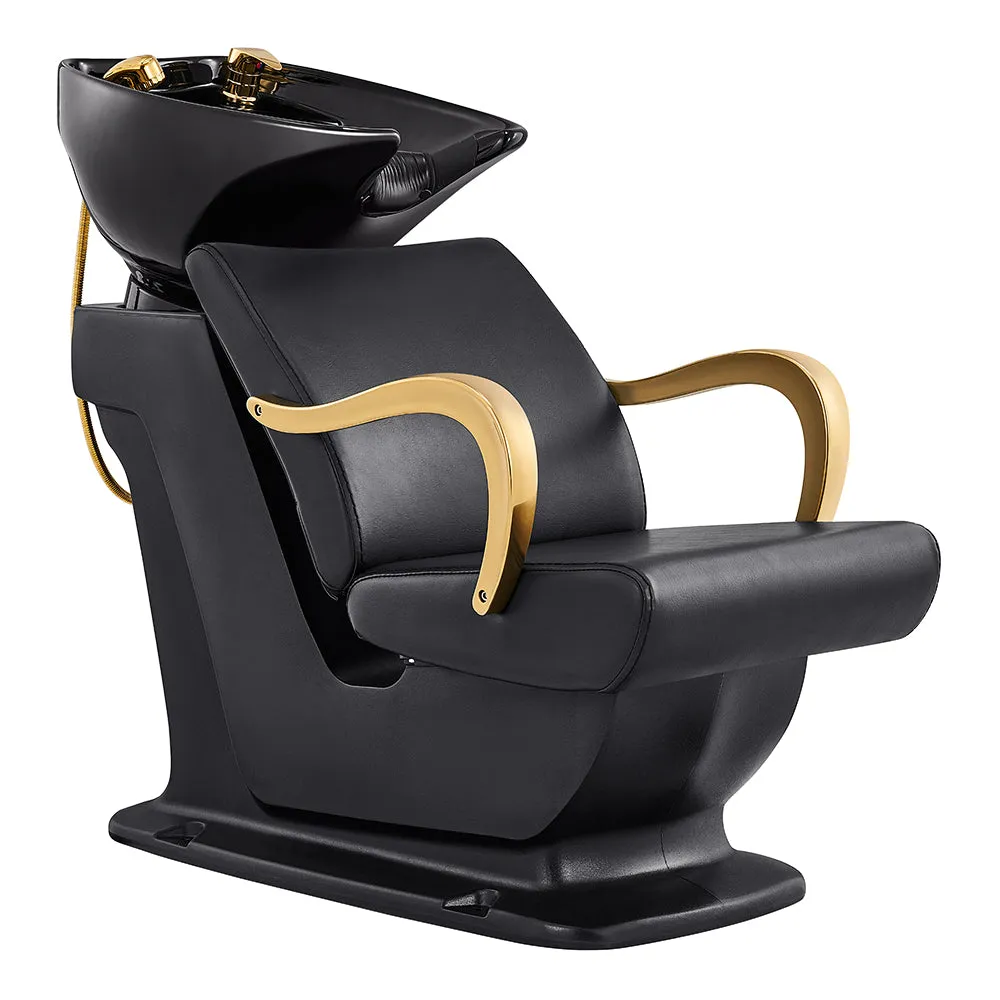 Beckman Gold Salon Shampoo Unit with Adjustable Seat
