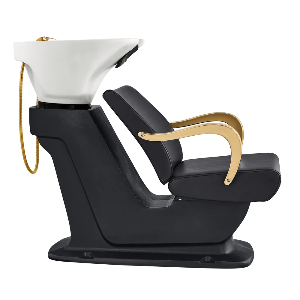 Beckman Gold Salon Shampoo Unit with Adjustable Seat