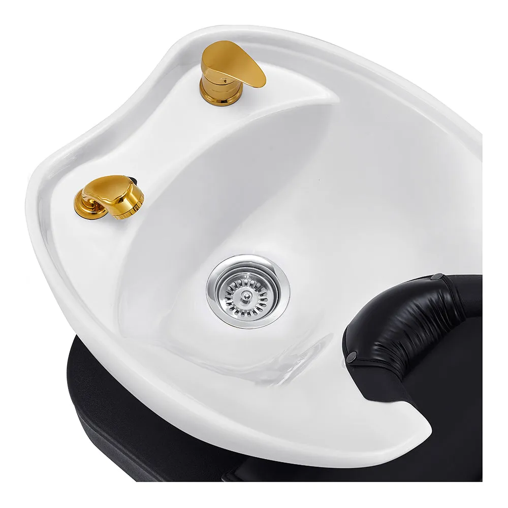 Beckman Gold Salon Shampoo Unit with Adjustable Seat