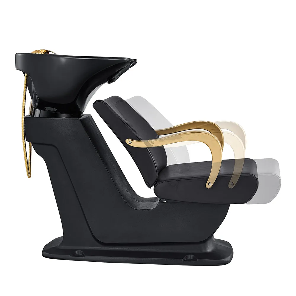 Beckman Gold Salon Shampoo Unit with Adjustable Seat