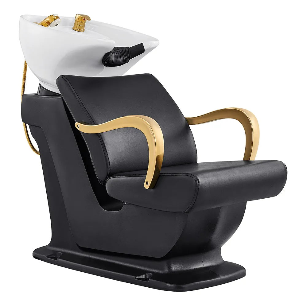 Beckman Gold Salon Shampoo Unit with Adjustable Seat
