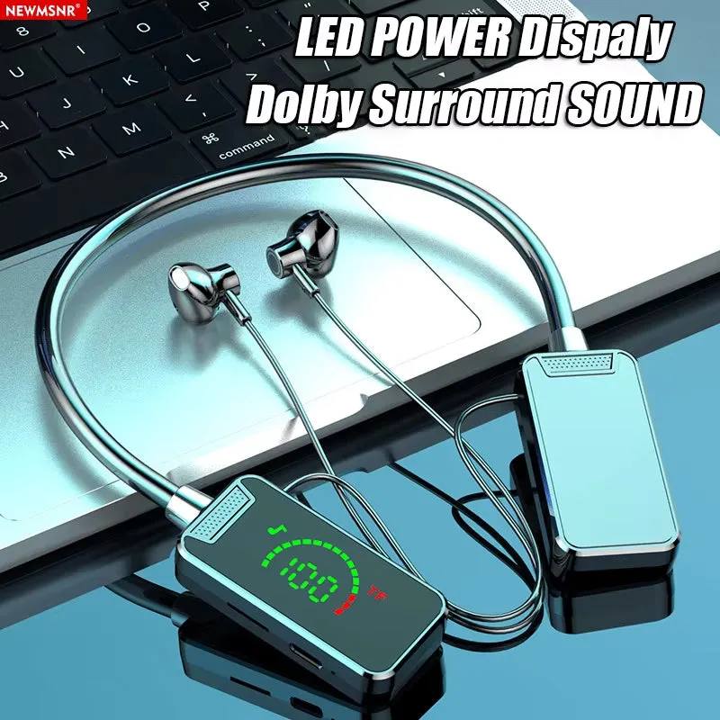 Bluetooth Headphones With LED Power Display and Dolby Surround Sound