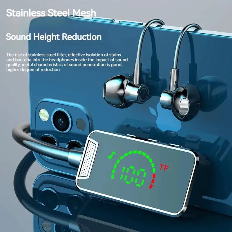 Bluetooth Headphones With LED Power Display and Dolby Surround Sound