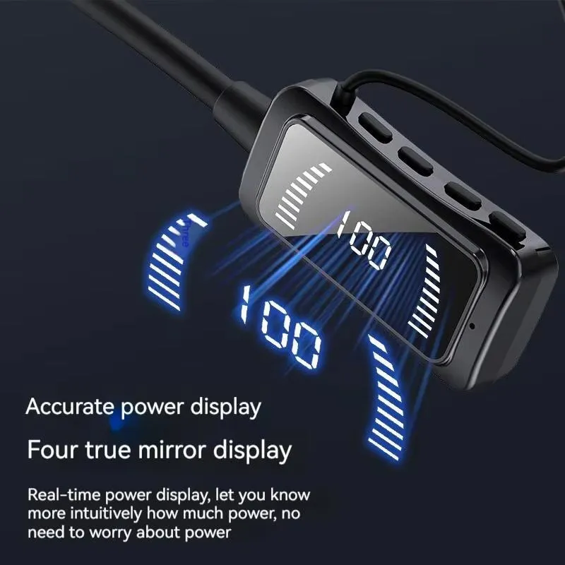 Bluetooth Headphones With LED Power Display and Dolby Surround Sound