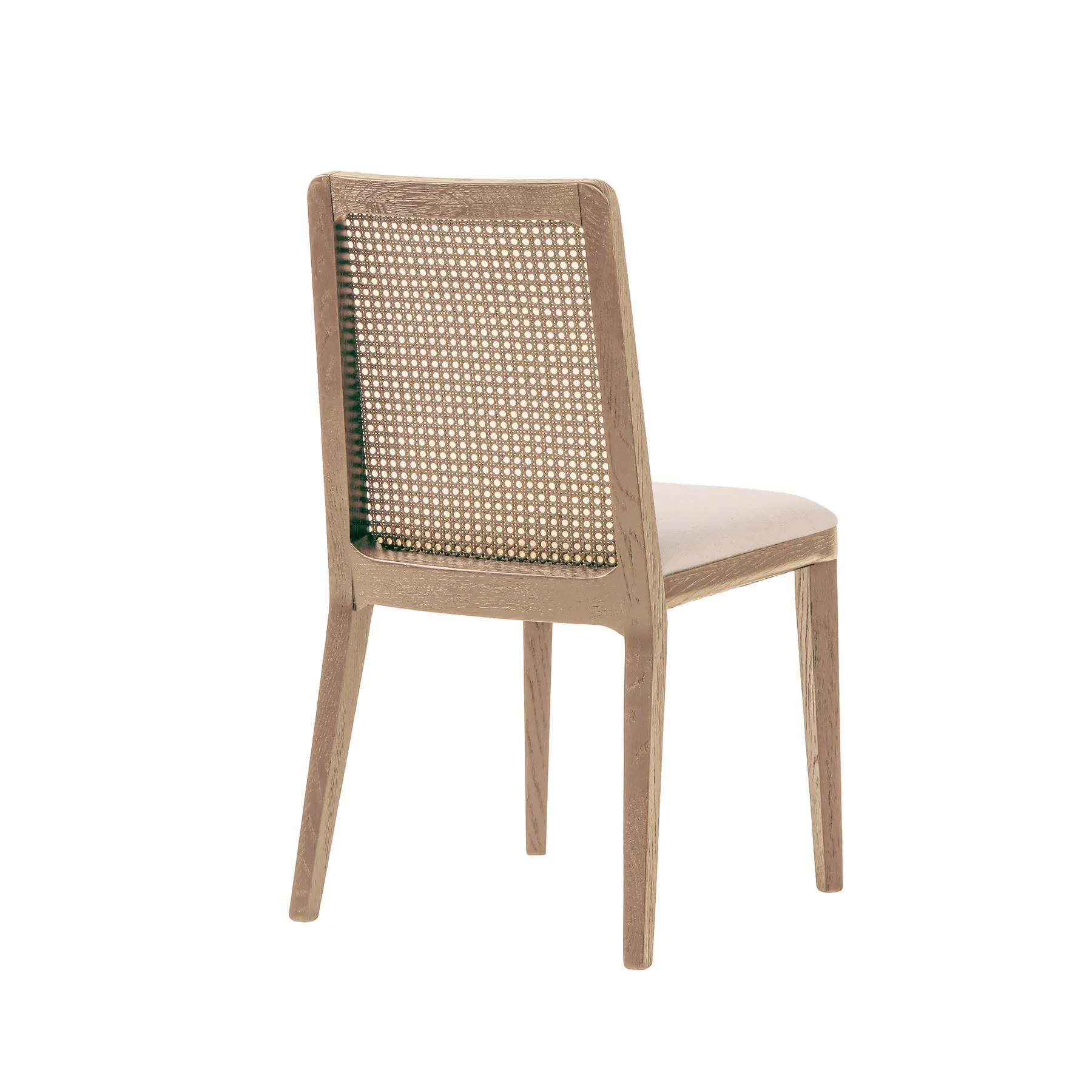 Cane Dining Chair | Oyster Linen with Natural Frame