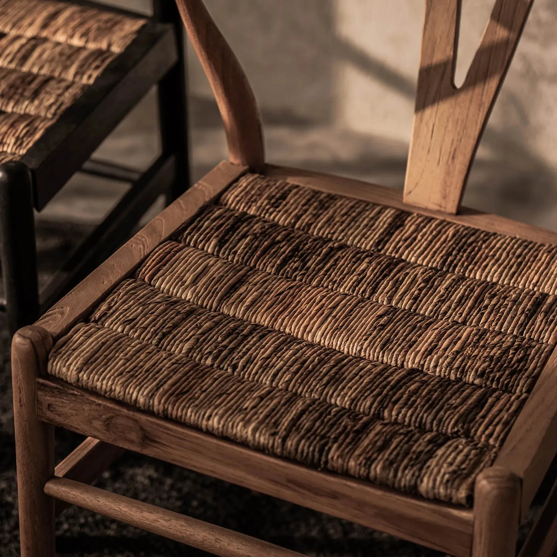 Caterpillar Twin Chair | Black or Natural