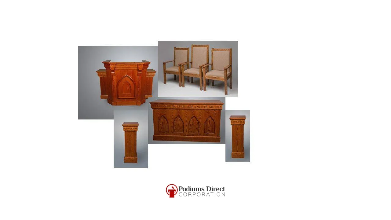 Church Pulpit Set NO 900W - FREE SHIPPING!