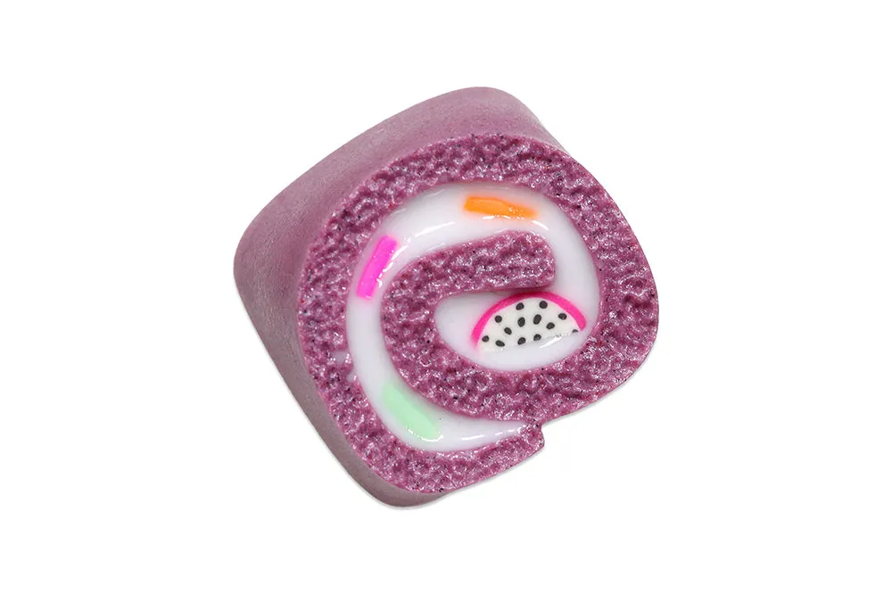 Cool Kit handcraft Swiss Roll Sponge Cake Resin artisan keycaps for mx stem mechanical keyboards Black Green Red Yellow Cyan