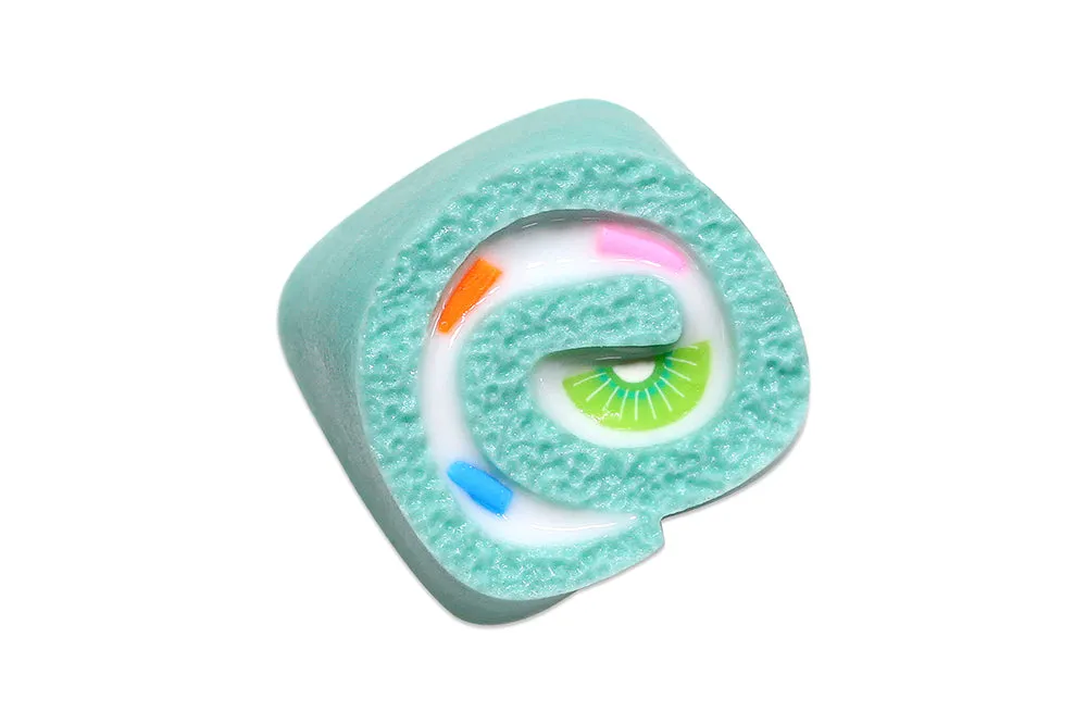 Cool Kit handcraft Swiss Roll Sponge Cake Resin artisan keycaps for mx stem mechanical keyboards Black Green Red Yellow Cyan