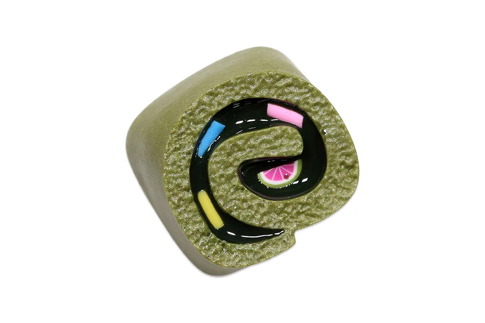 Cool Kit handcraft Swiss Roll Sponge Cake Resin artisan keycaps for mx stem mechanical keyboards Black Green Red Yellow Cyan