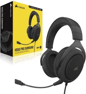 Corsair Headset HS60 Pro – 7.1 Virtual Surround Sound PC Gaming Headset w/USB DAC - Discord Certified – Works with PC, Xbox Series X, Xbox Series S, Xbox One, PS5, PS4, and Nintendo Switch – Carbon