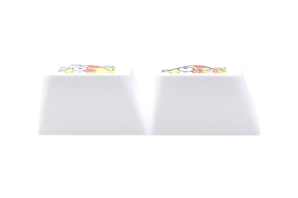 Cute Little yellow chicken Parrot Mood Meme Expression Keycap Dye Subbed keycaps for mx stem mechanical keyboards Funny Yellow