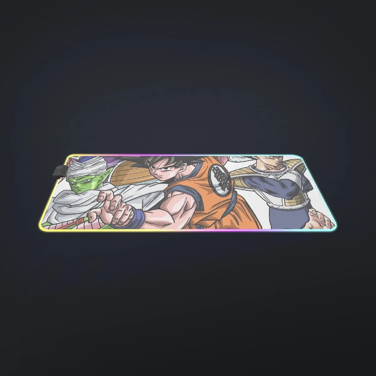 DBZ Goku Fighting Stance Gohan Piccolo Krillin Vegeta Frieza Color cool LED Mouse Pad