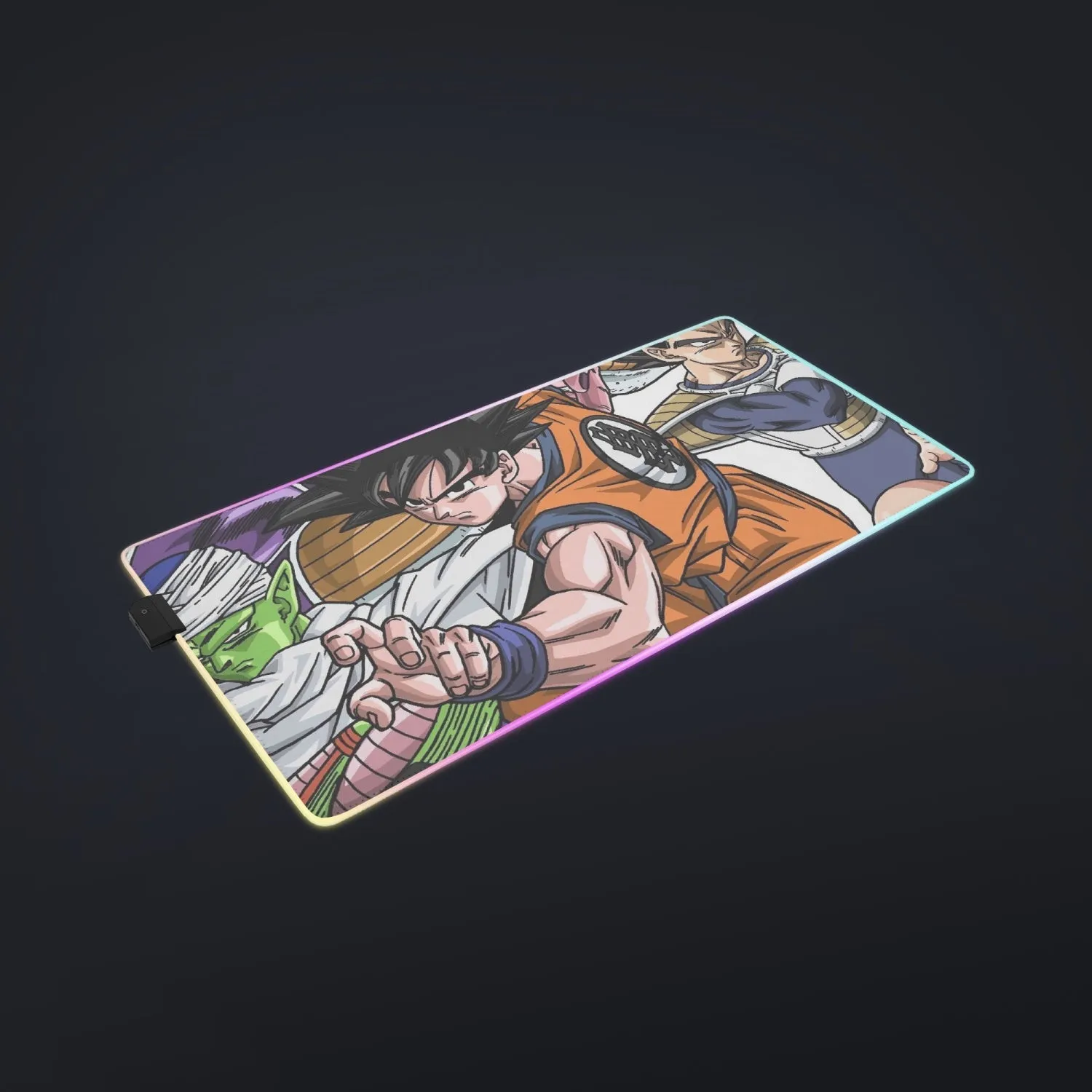 DBZ Goku Fighting Stance Gohan Piccolo Krillin Vegeta Frieza Color cool LED Mouse Pad