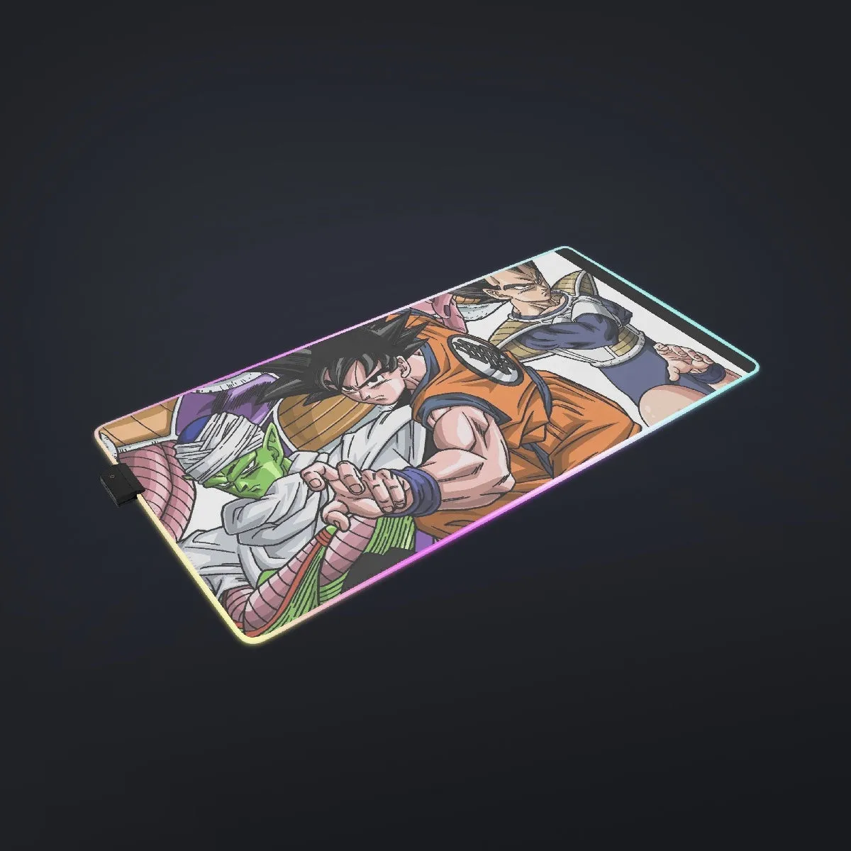 DBZ Goku Fighting Stance Gohan Piccolo Krillin Vegeta Frieza Color cool LED Mouse Pad