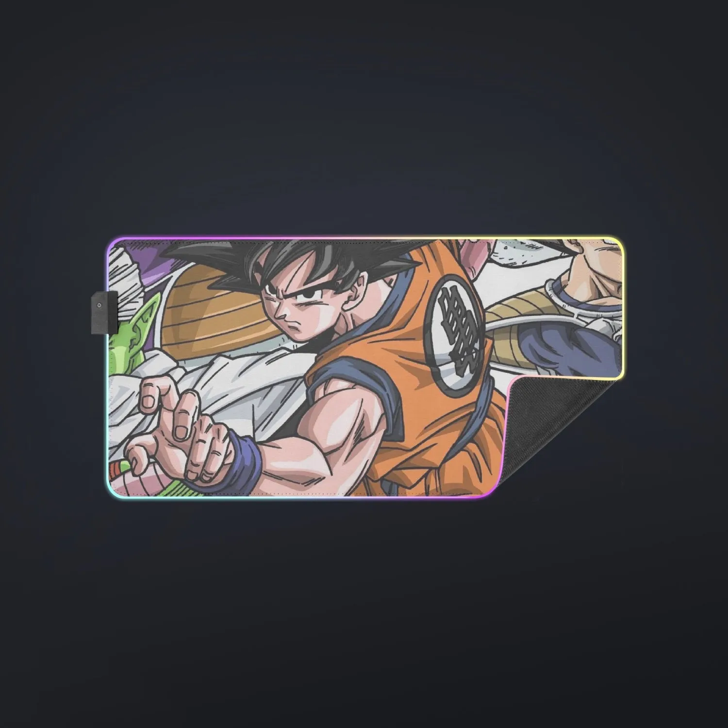 DBZ Goku Fighting Stance Gohan Piccolo Krillin Vegeta Frieza Color cool LED Mouse Pad