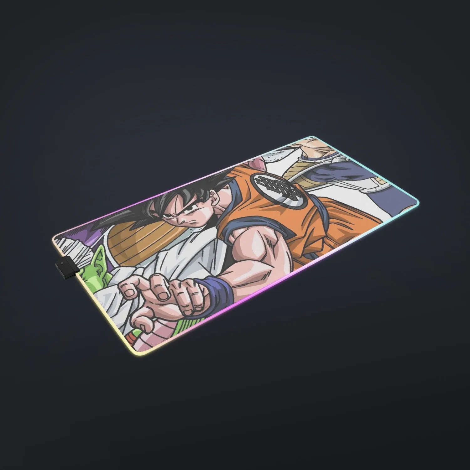 DBZ Goku Fighting Stance Gohan Piccolo Krillin Vegeta Frieza Color cool LED Mouse Pad