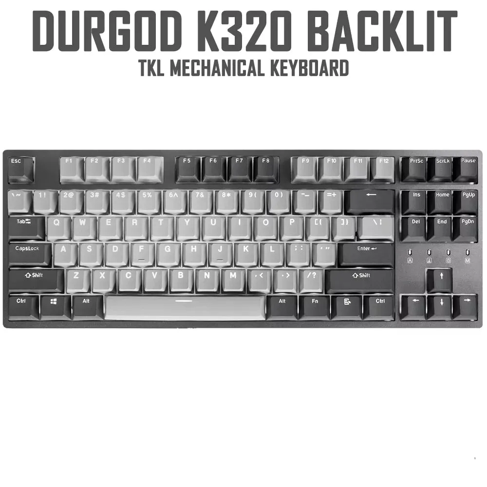 Durgod Corona K320/K310 White Backlit 87/104keys Mechanical Keyboard